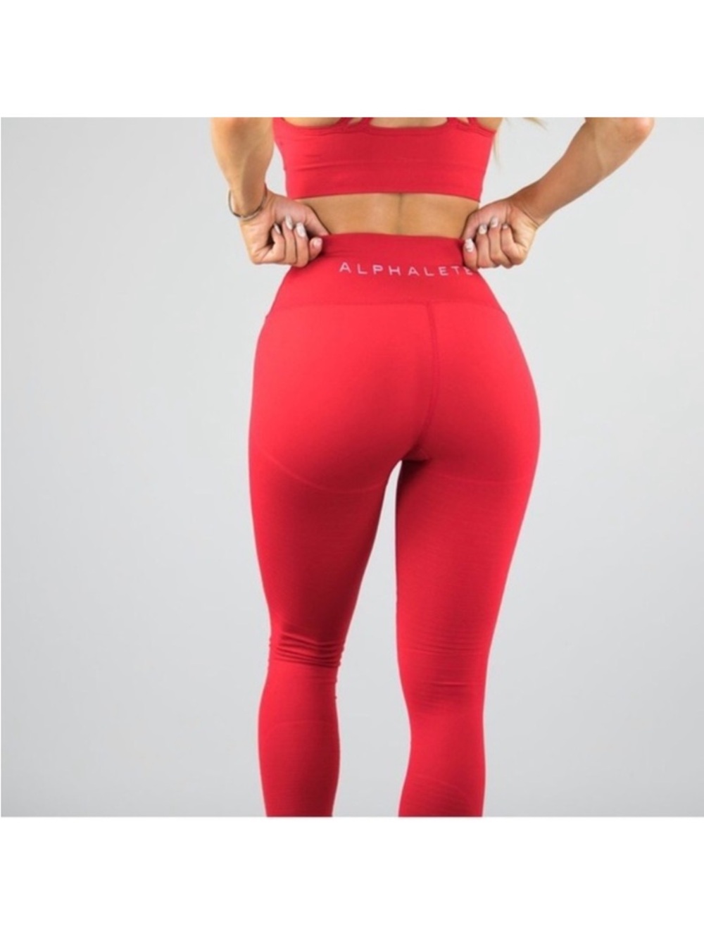 Alphalete red leggings
